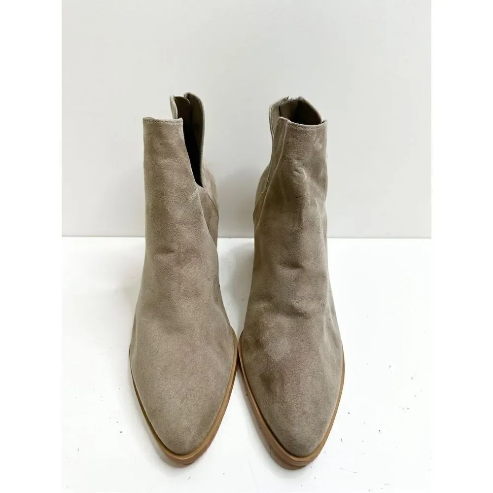 BP Boots Womens 10 Brynne‎ Gray Block Heel Cut Out Zip Western Booties